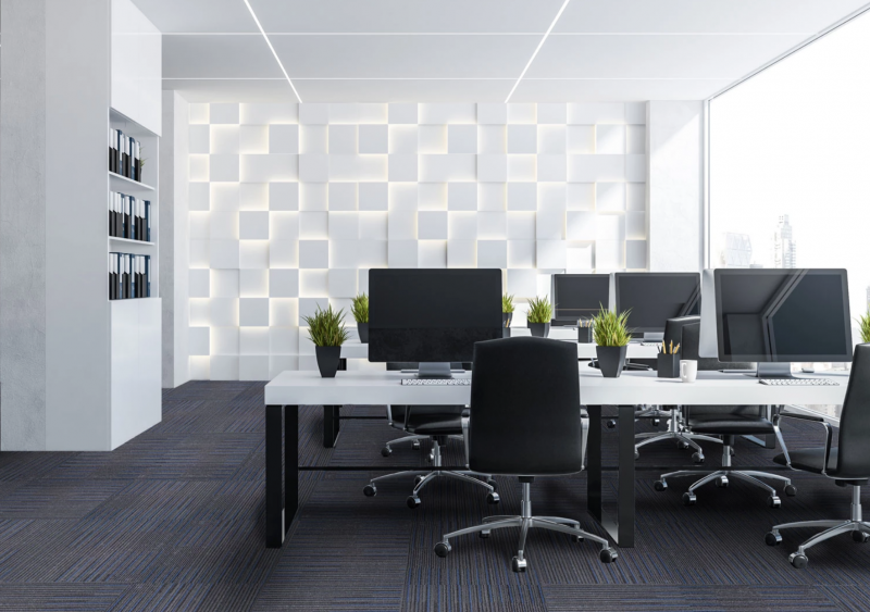 Airzone Carpet Tile - Black with Blue